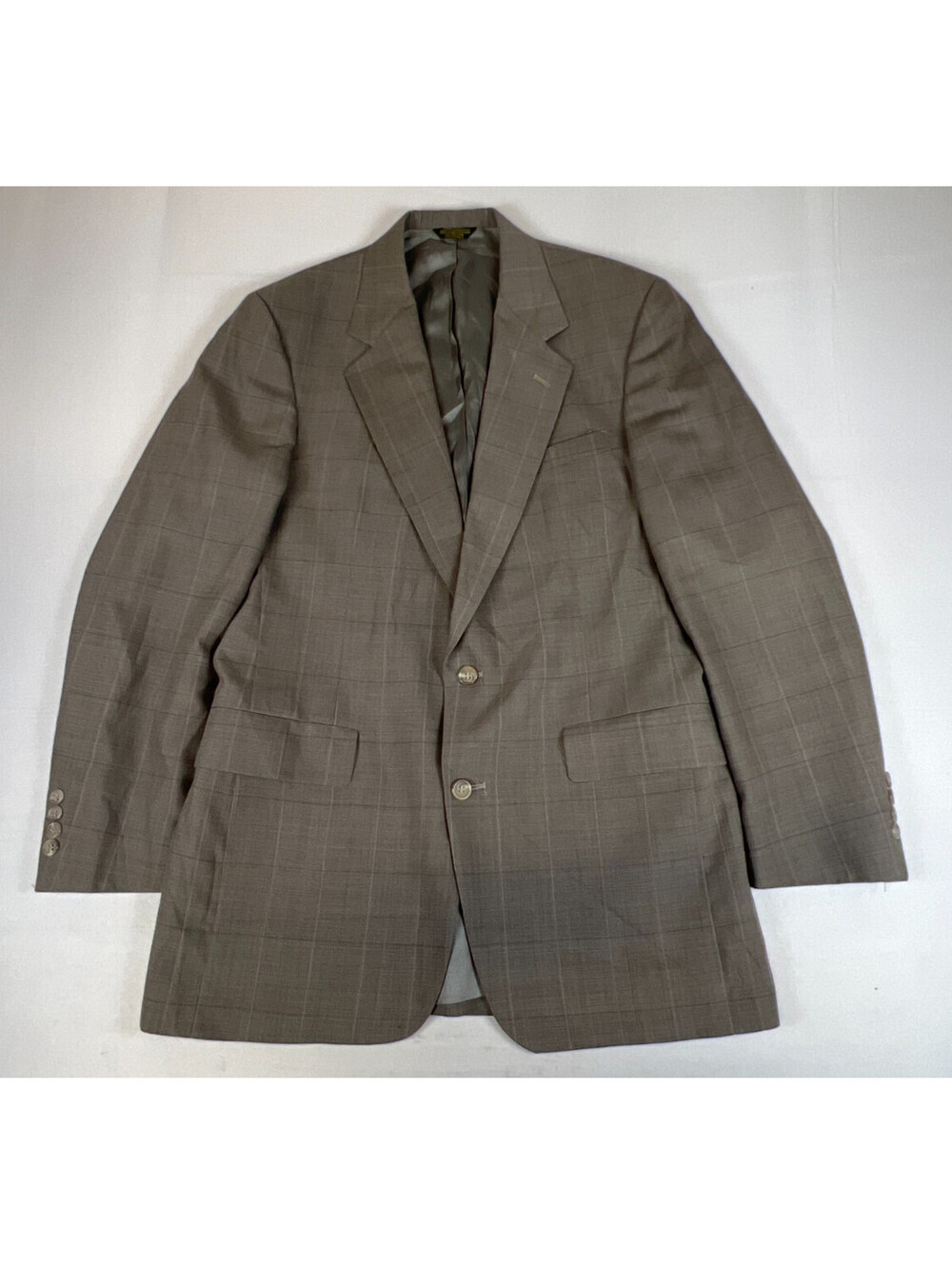 Vintage Palm Beach Plaid Sport Coat Blazer Men's 42 Regular Brown USA